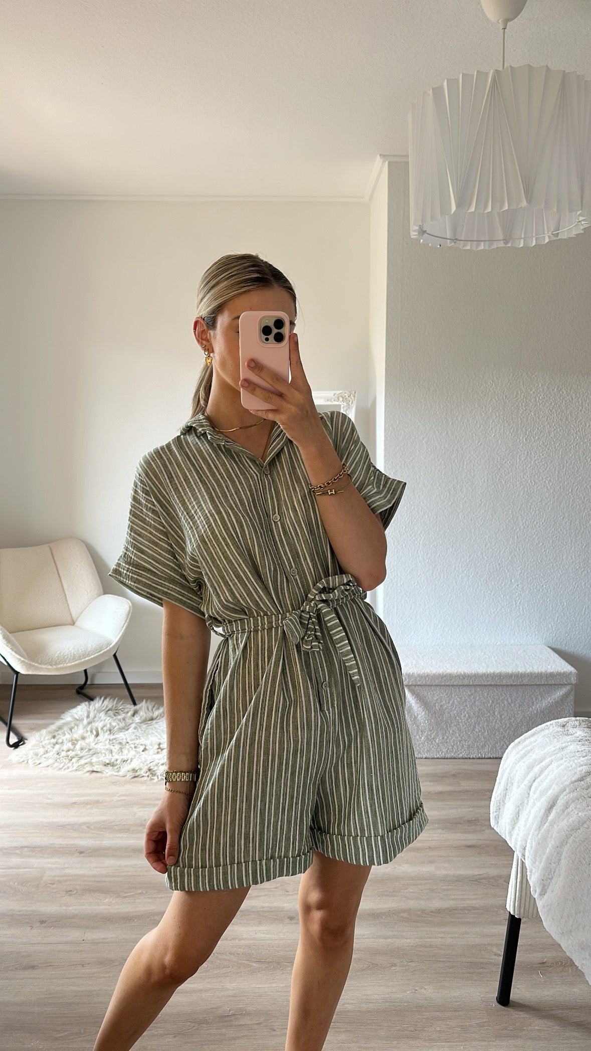 Jumpsuit-kurz & gestreift