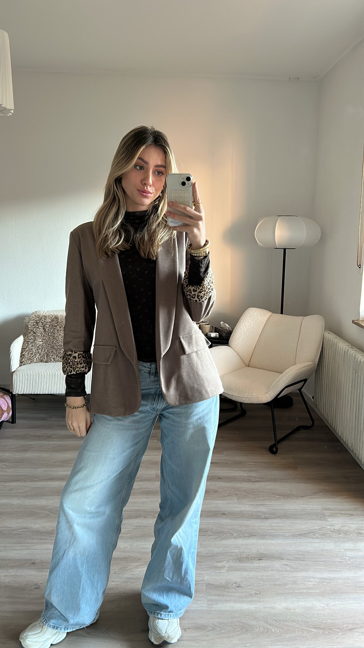Blazer mit 🐆-Muster
