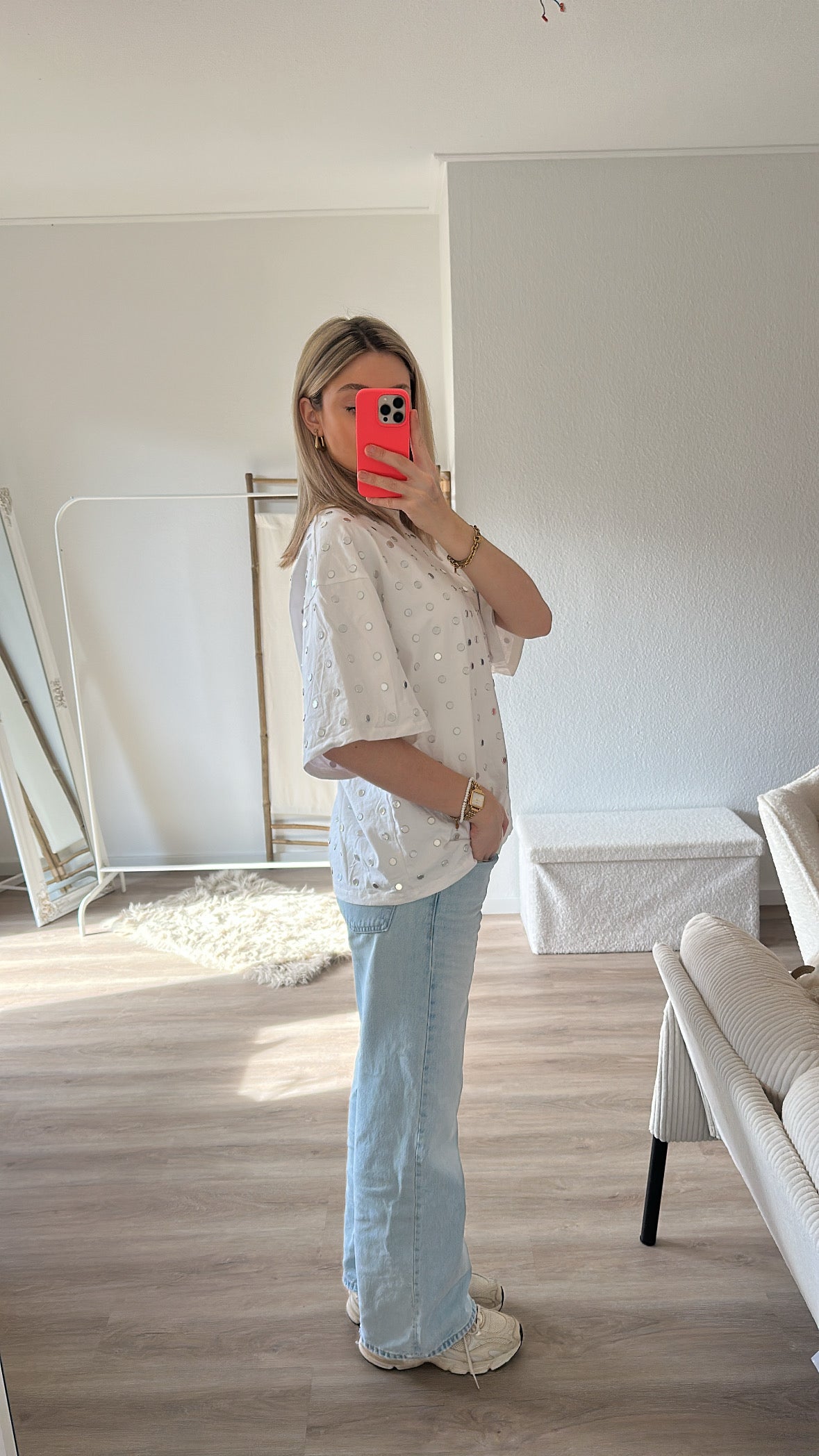 T-Shirt mit Nieten