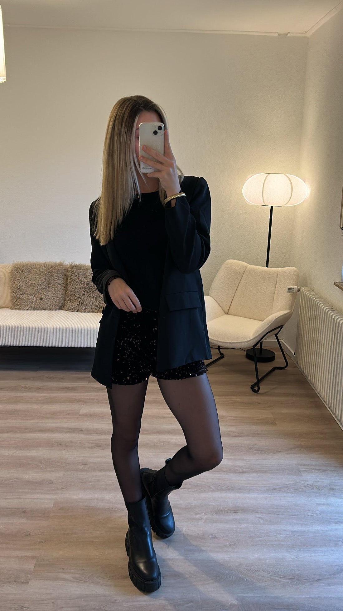 Pailettenhose - kurz