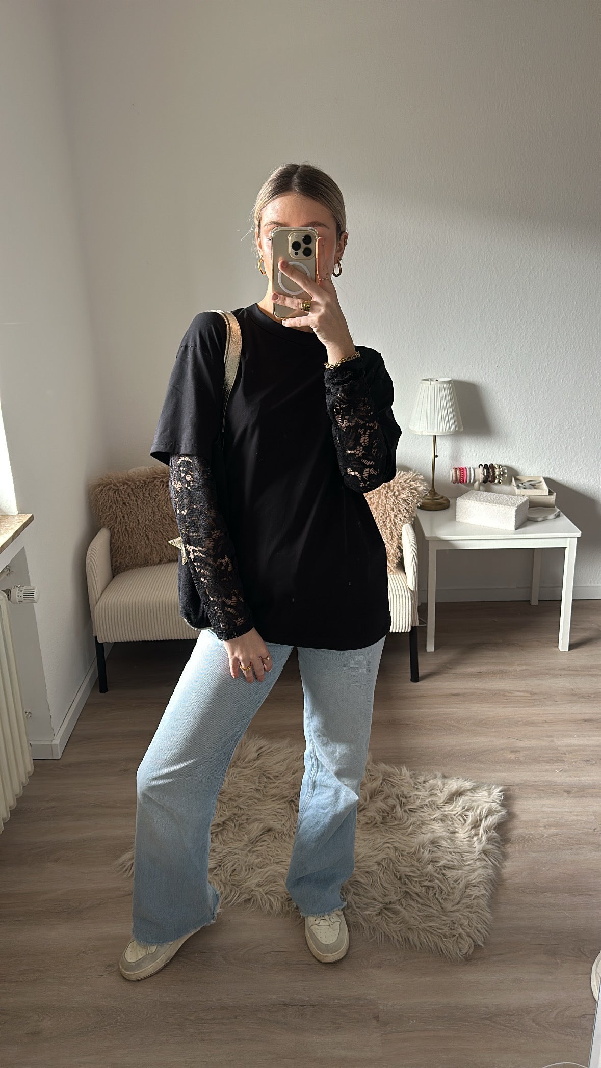 T-Shirt mit Spitze