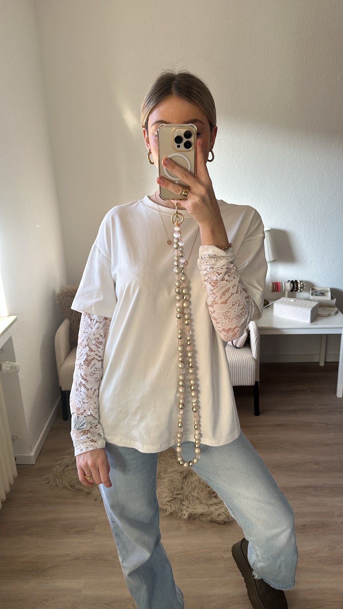 T-Shirt mit Spitze