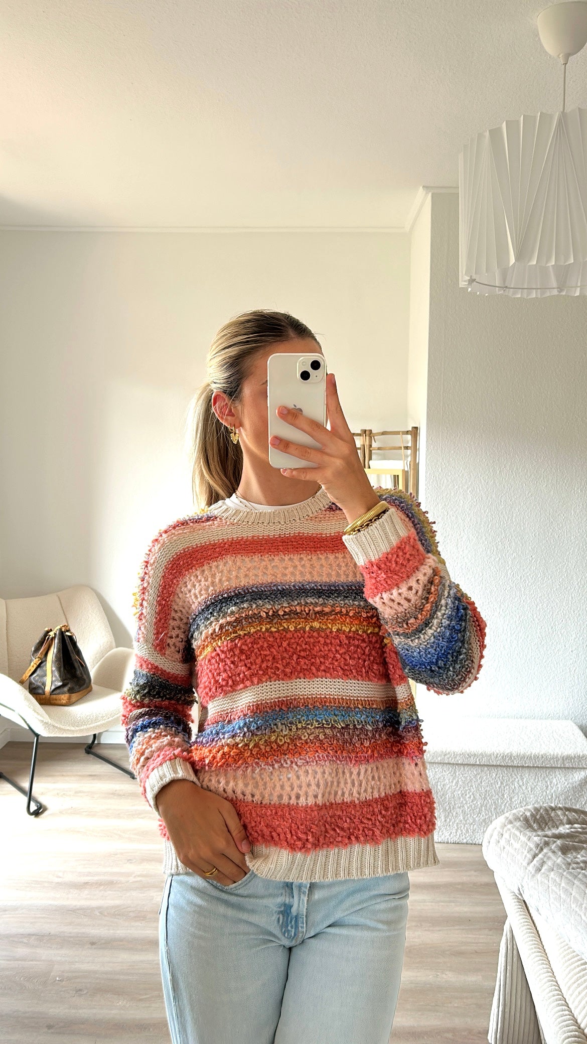 Strickpullover- bunt
