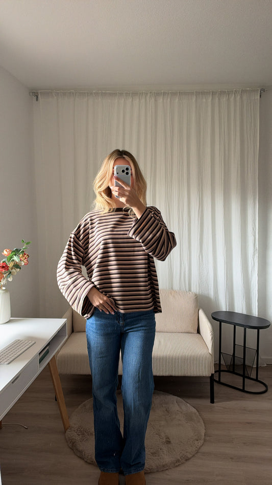 Gestreiftes Langarmshirt