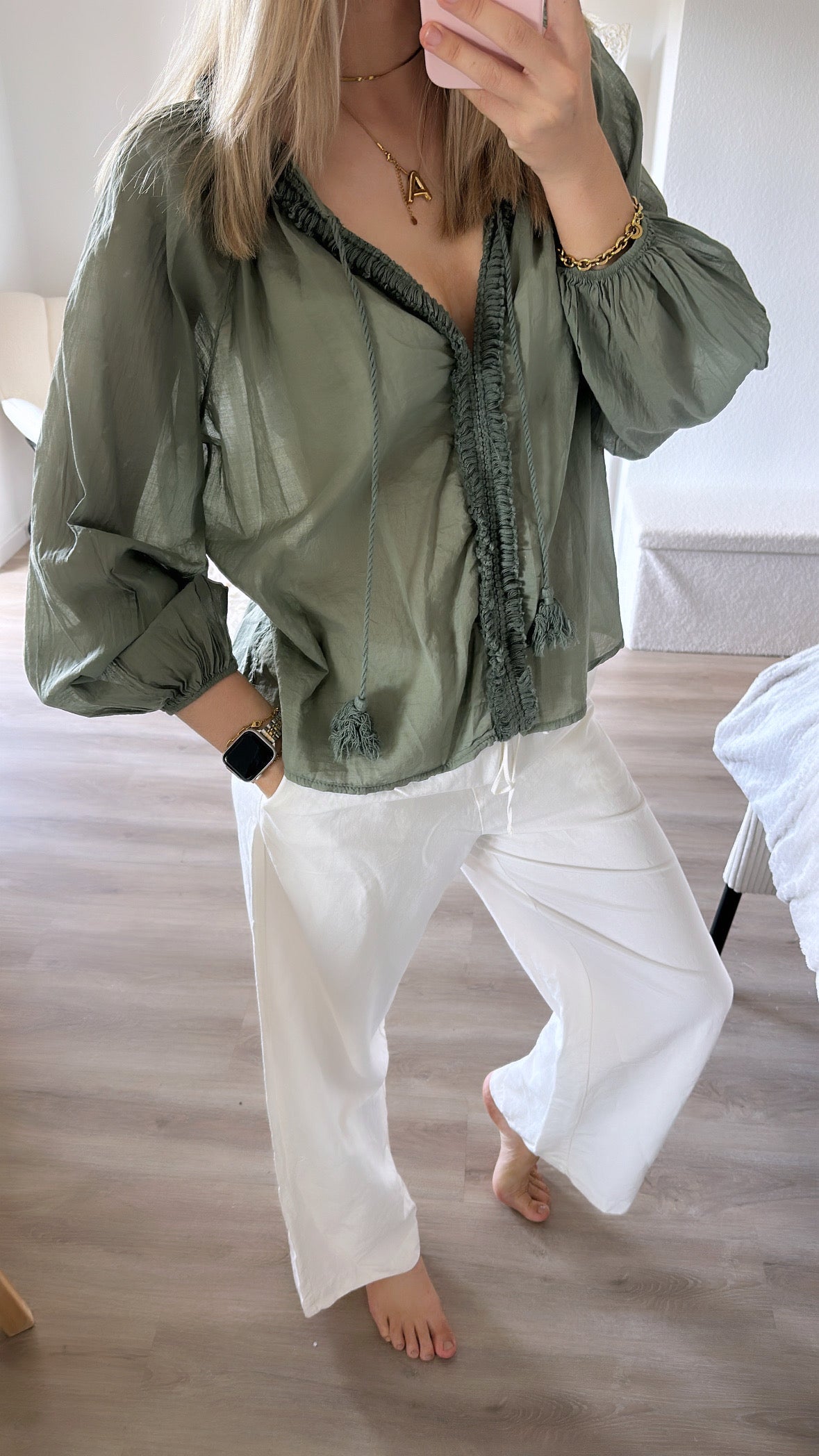 Transparente Bluse