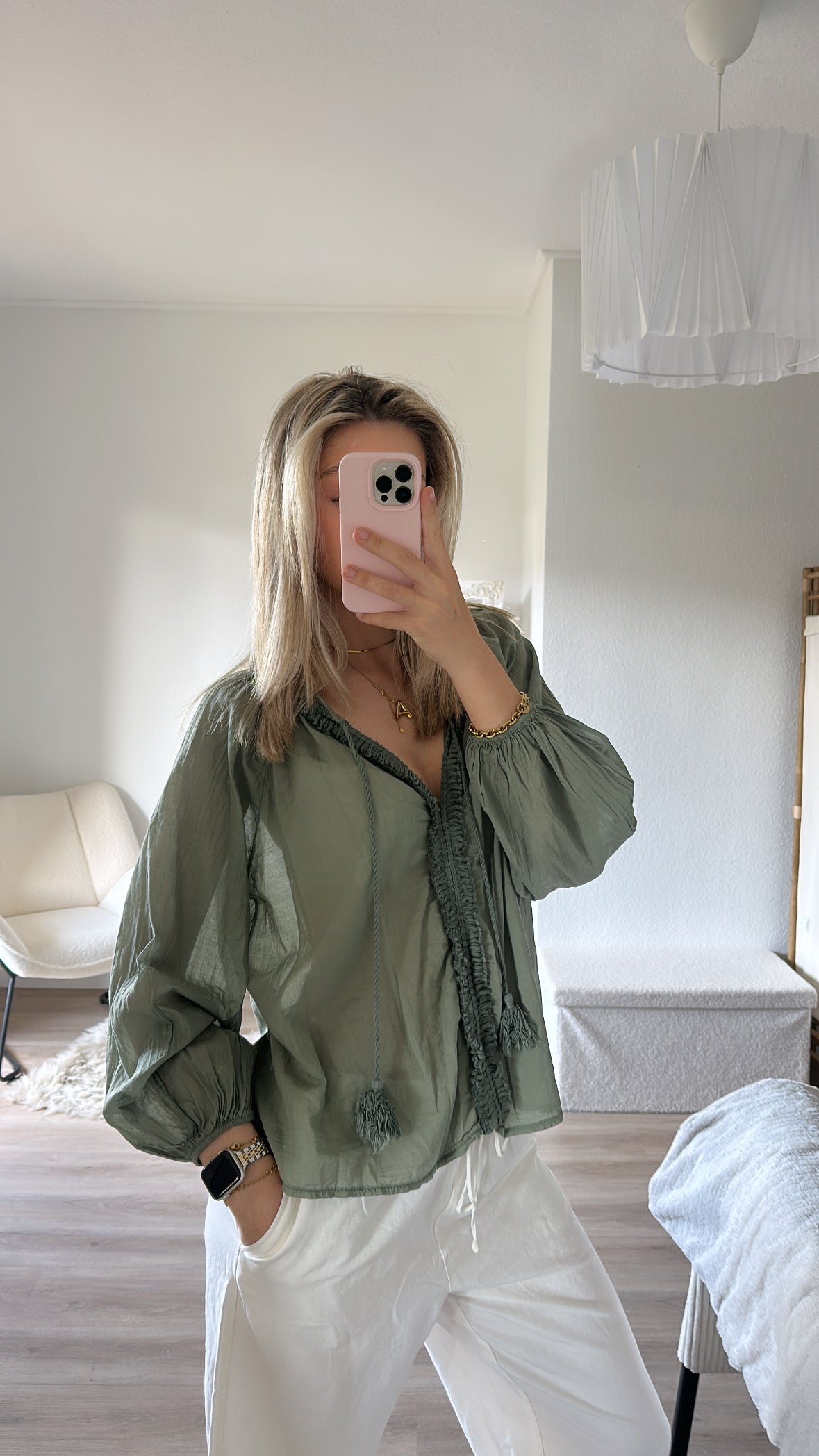 Transparente Bluse