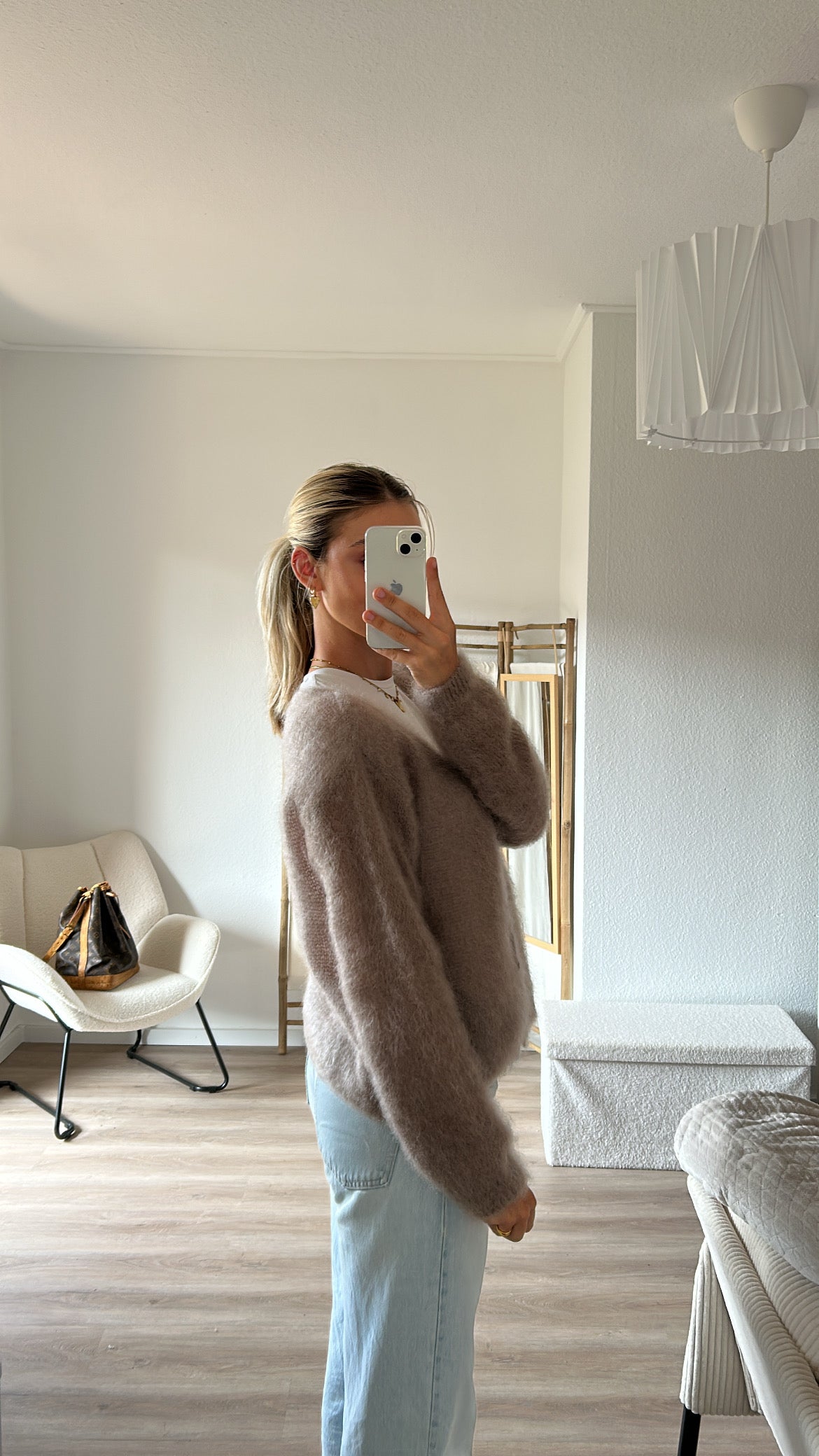 Mohair- Strickjacke