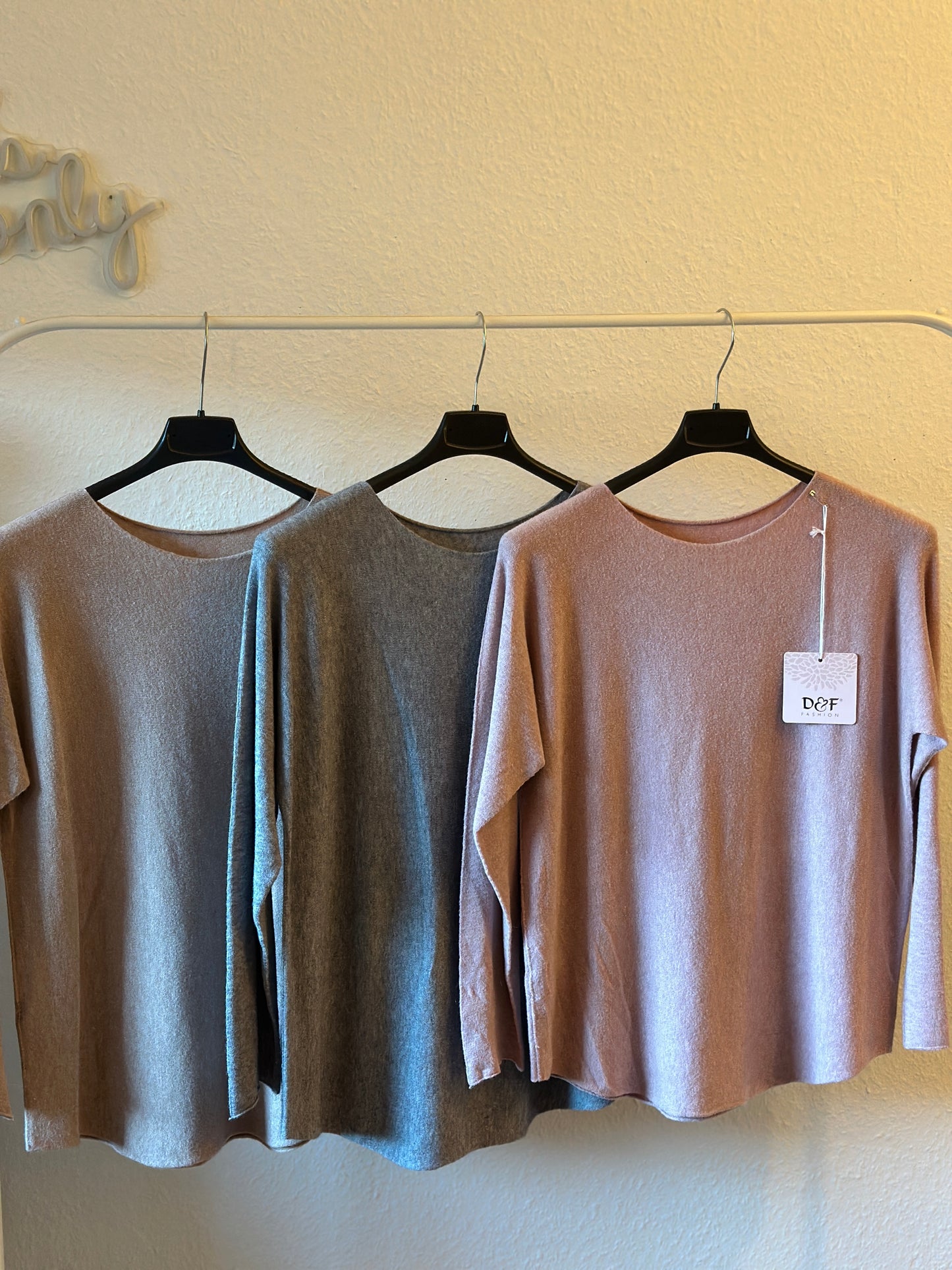Langarmshirt - dünner Stoff
