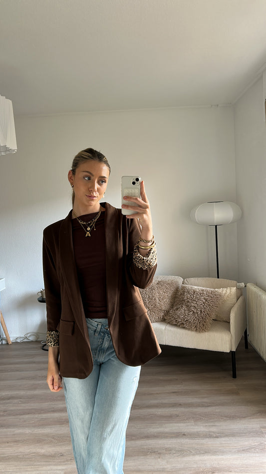 Blazer mit 🐆-Muster