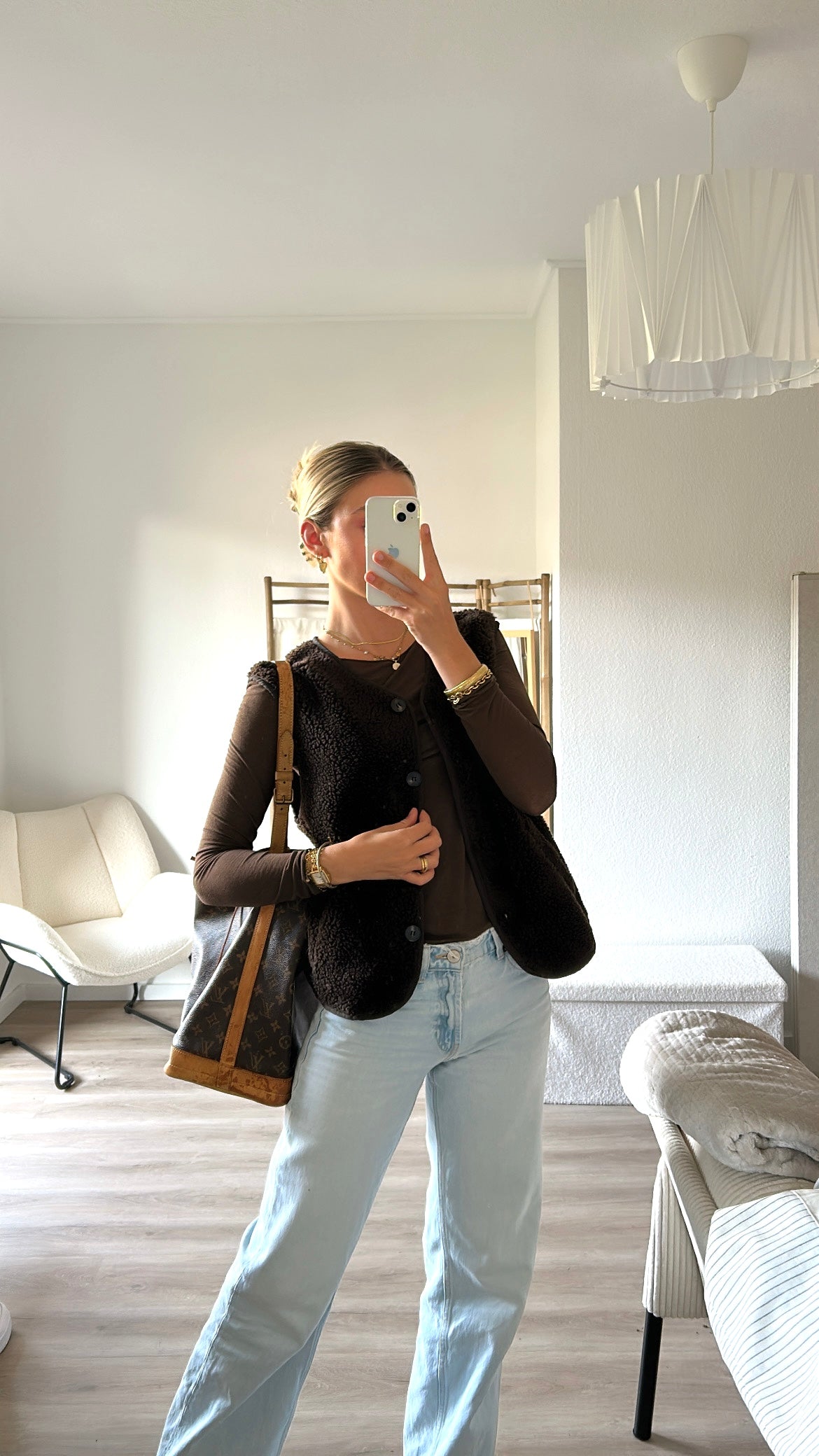 Weste in Teddy Optik