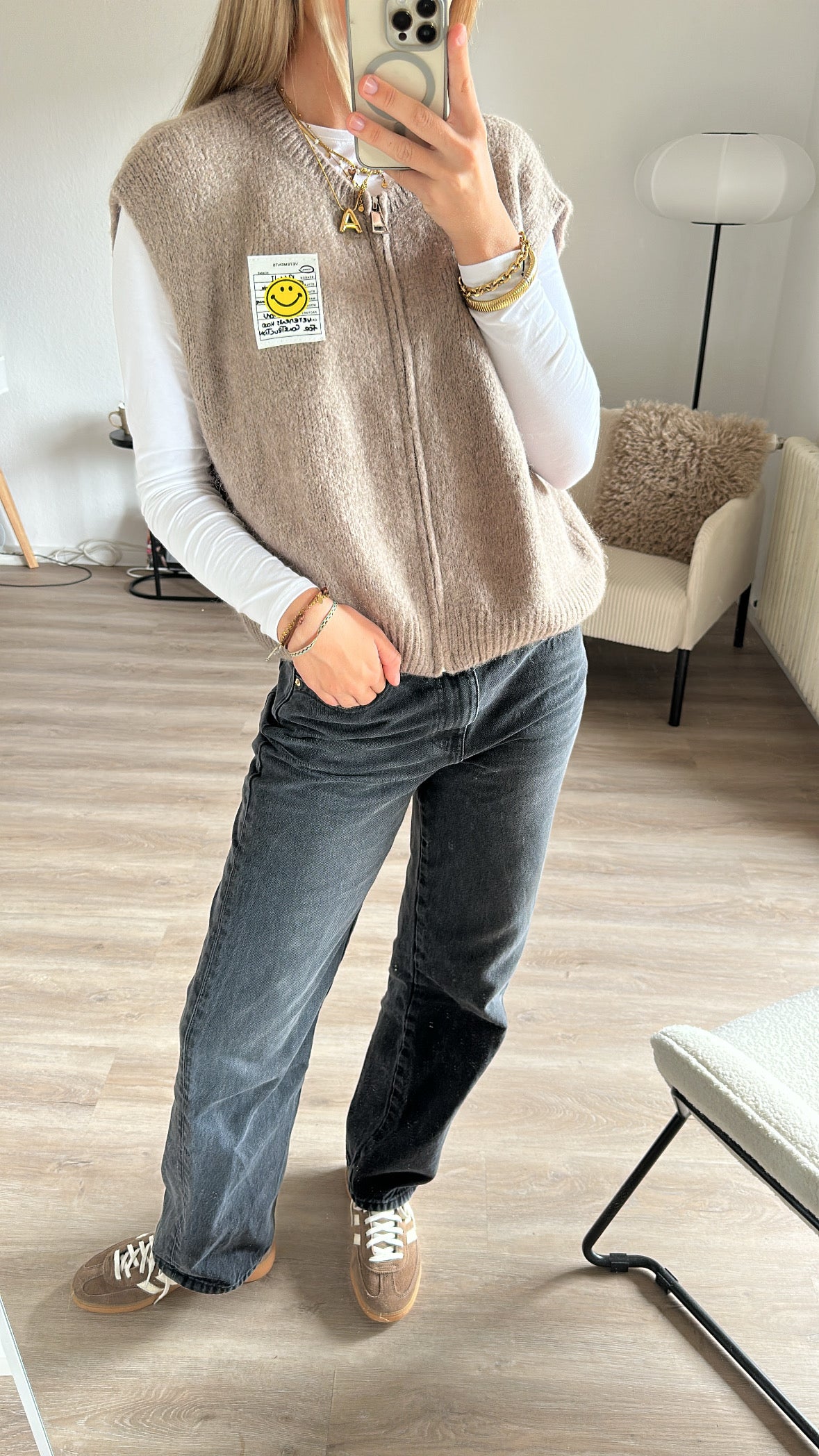 😃-Weste mit Reißverschluss