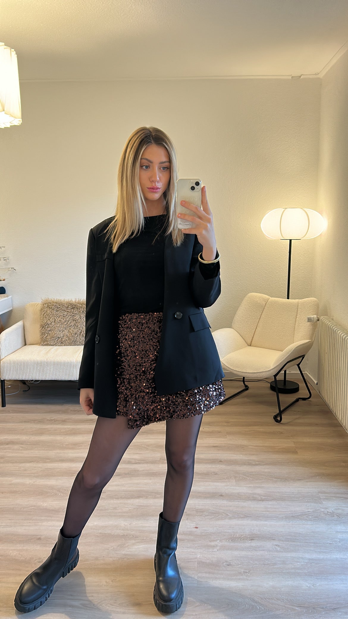 Pailletten Hosenrock