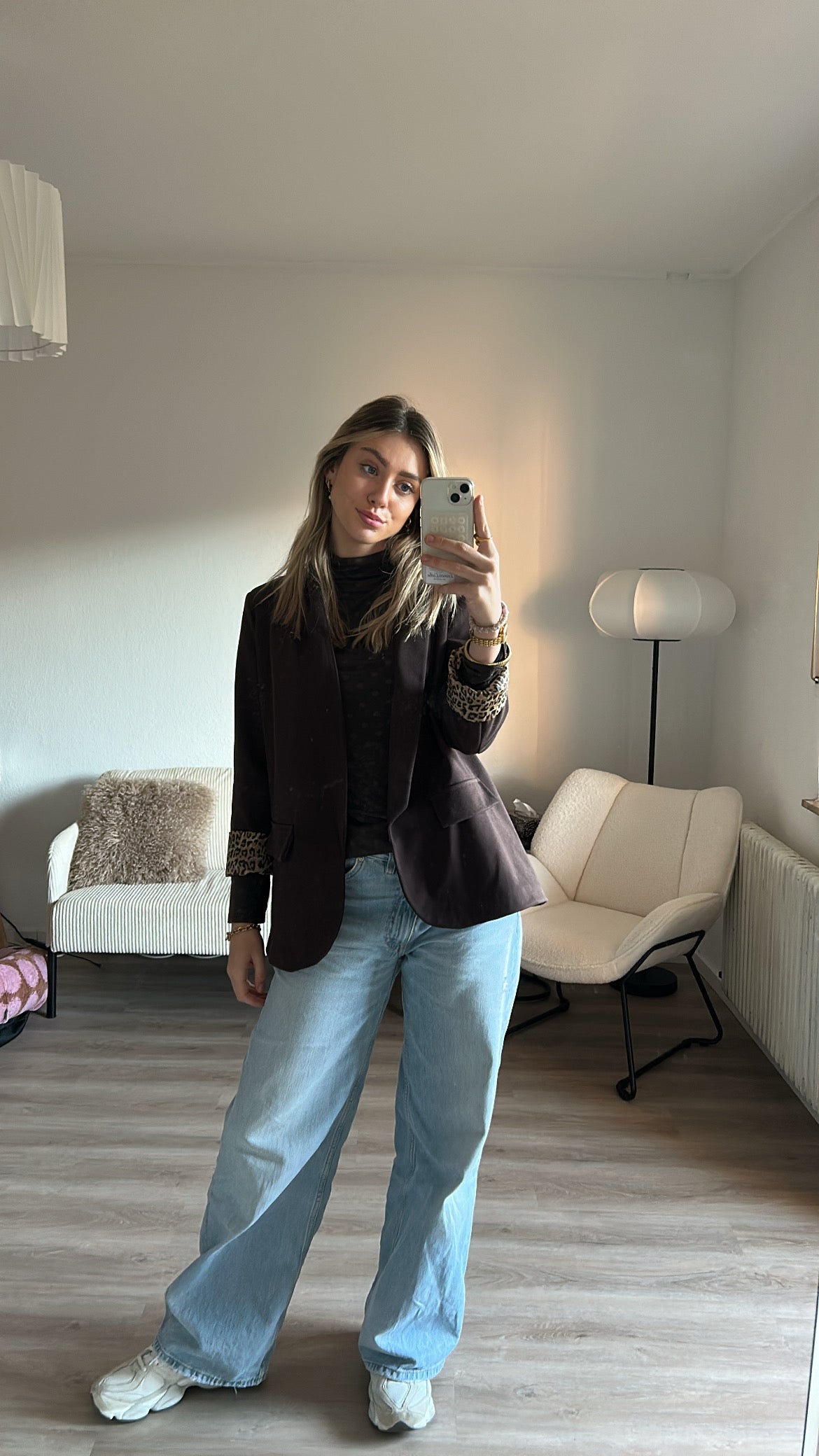 Blazer mit 🐆-Muster