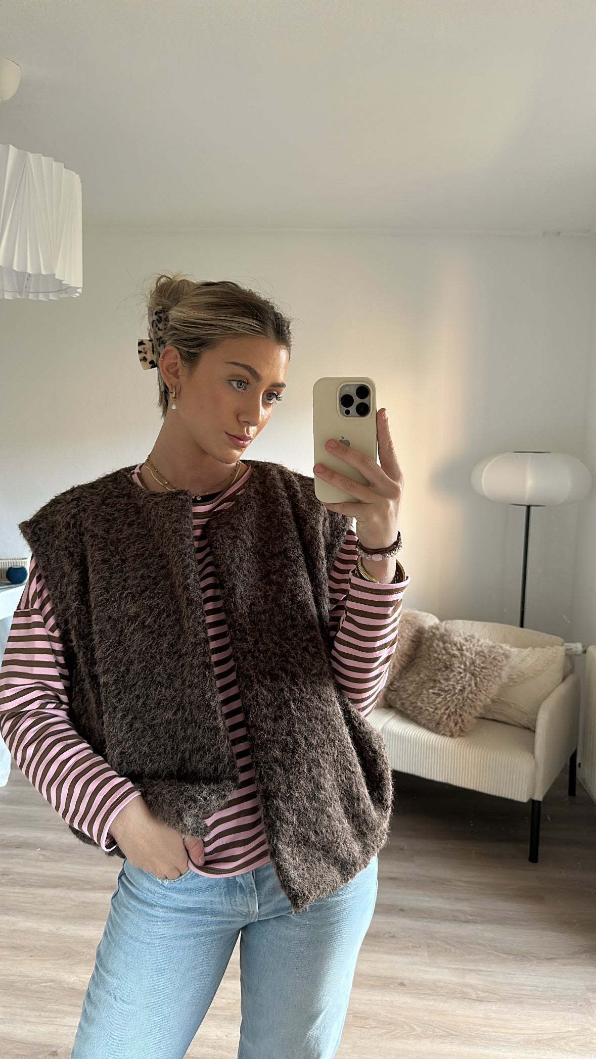 Langarmshirt-gestreift