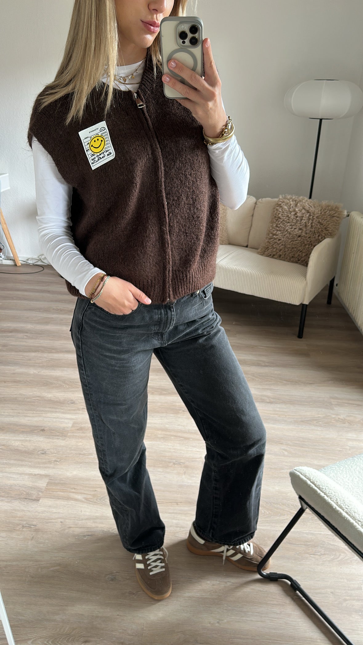 😃-Weste mit Reißverschluss