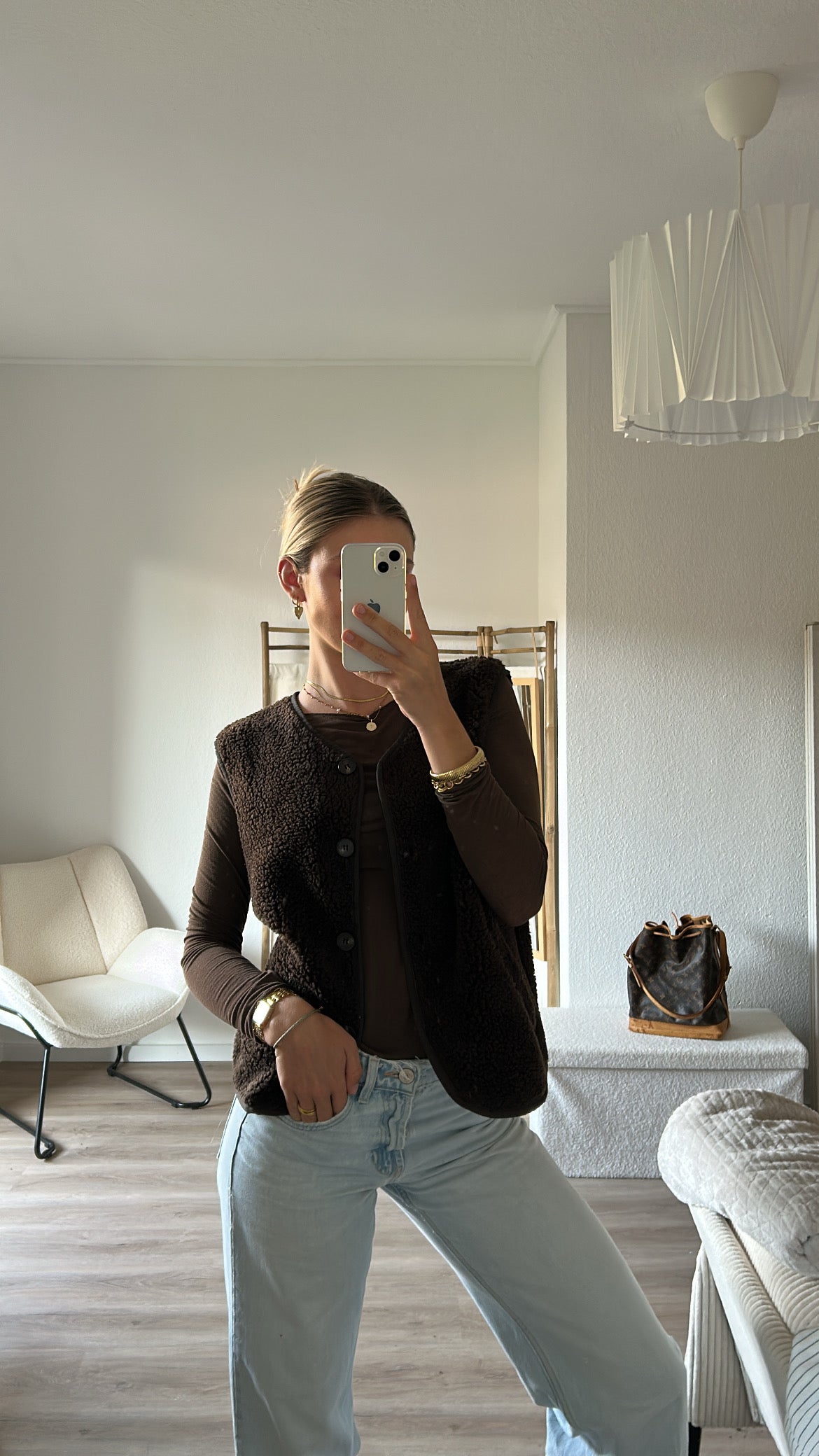 Weste in Teddy Optik