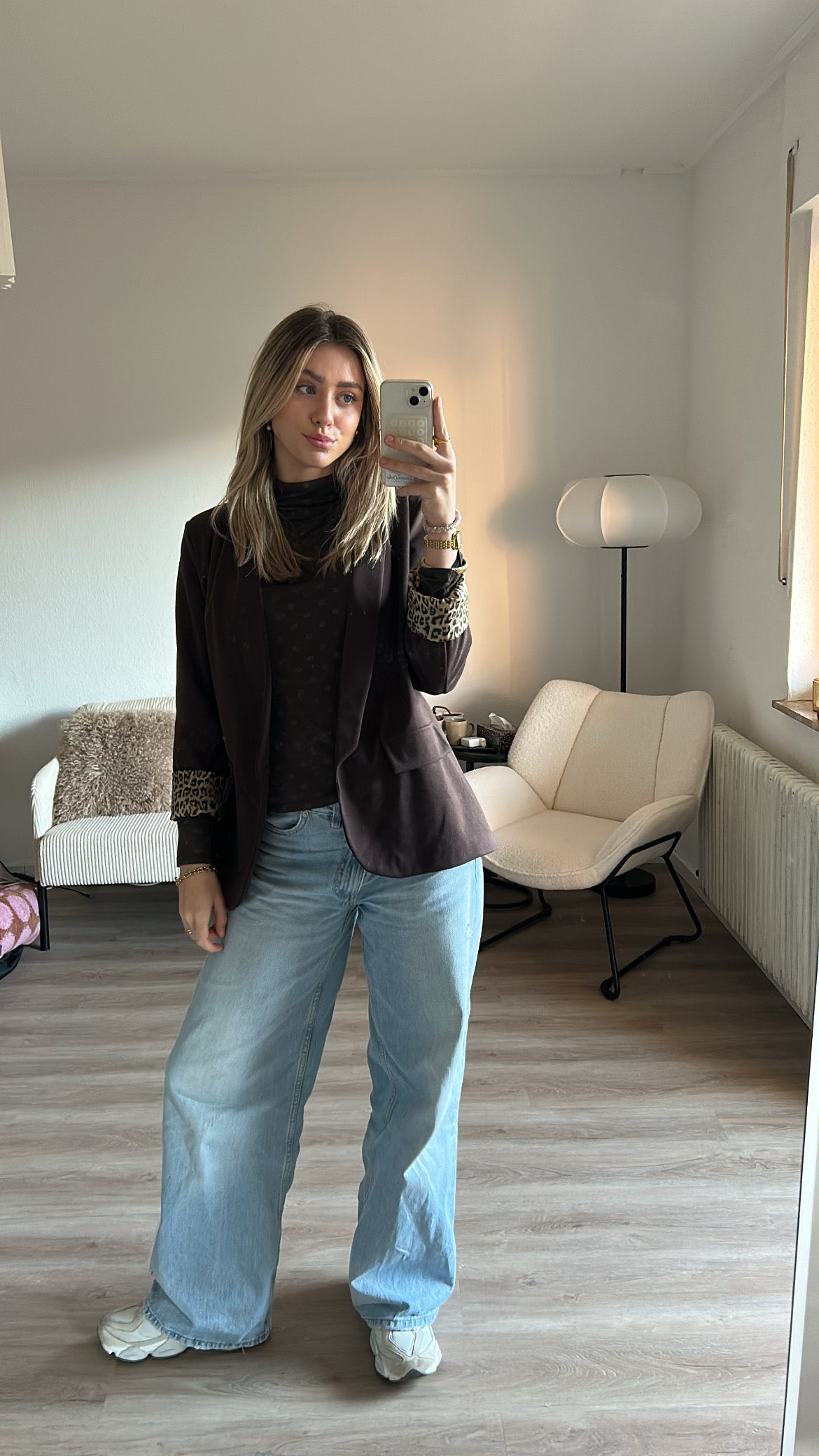 Blazer mit 🐆-Muster