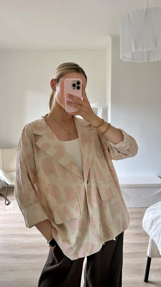 Blazer mit Leinenoptik