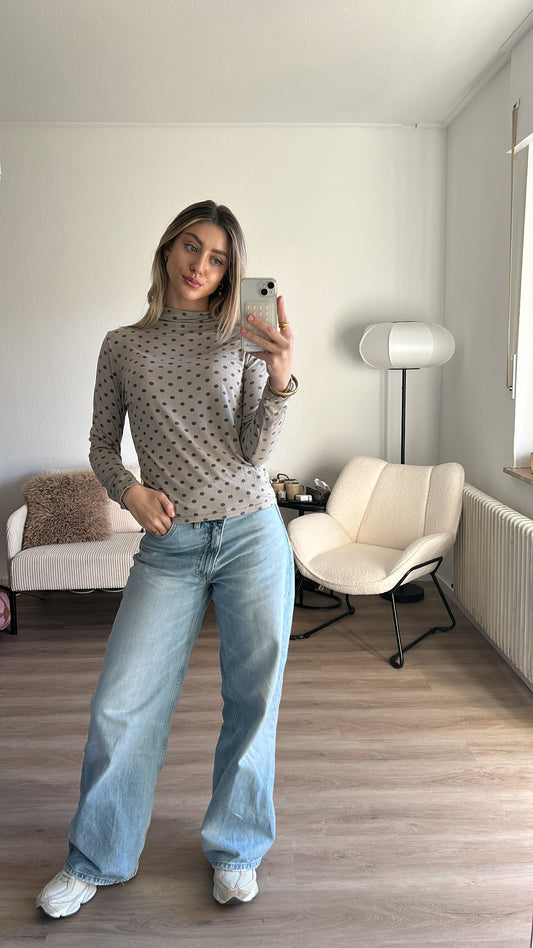 Langarmshirt mit Punkten