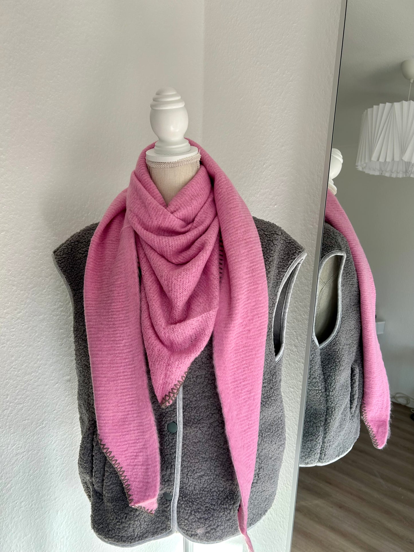 Dreiecksschal-PINK/GRÜN