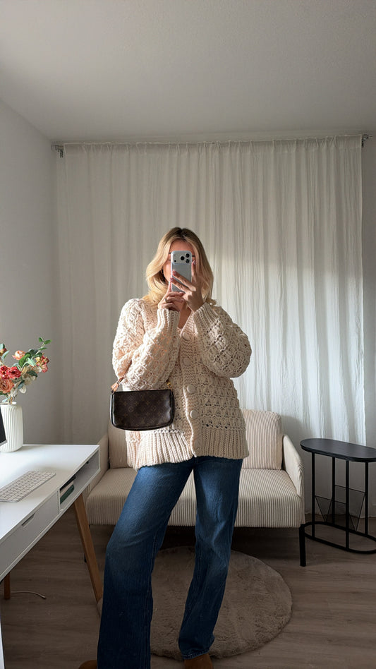 Grobstrickjacke