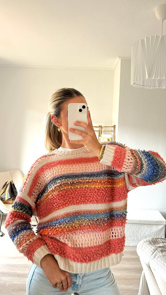 Strickpullover- bunt