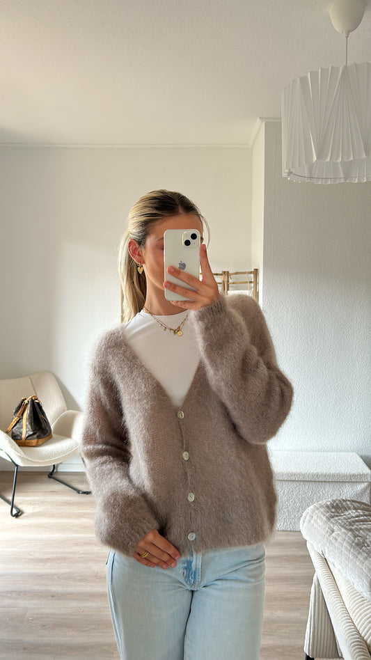Mohair- Strickjacke