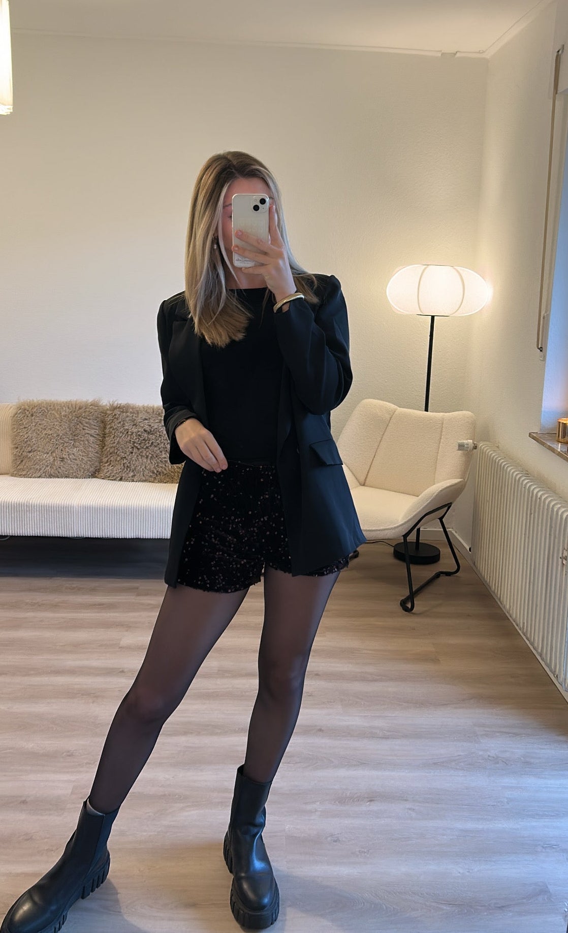 Pailettenhose - kurz