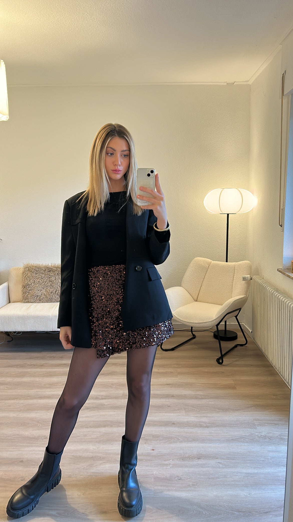 Pailletten Hosenrock