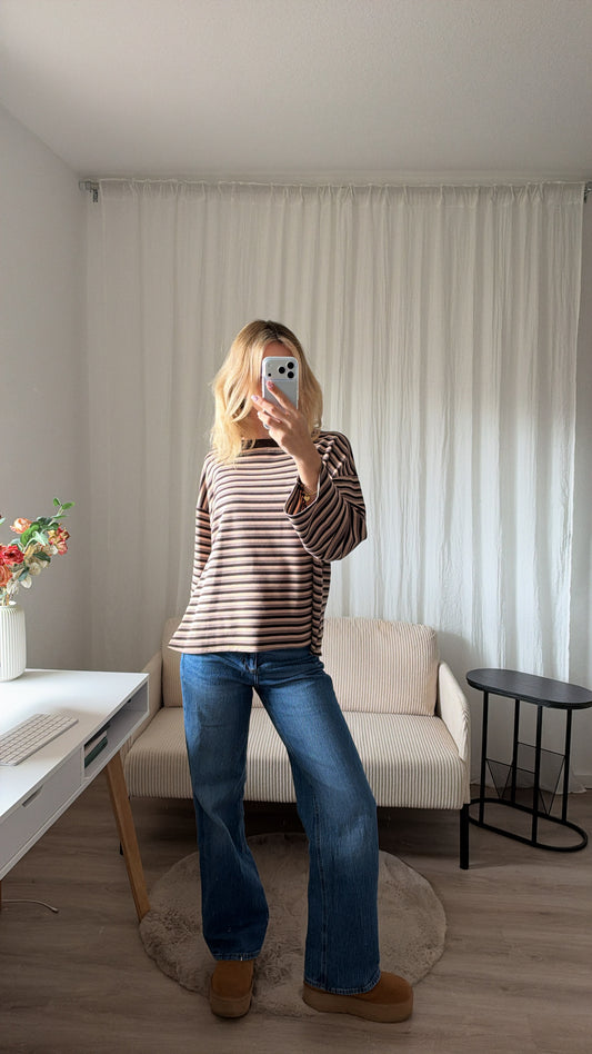 Gestreiftes Langarmshirt