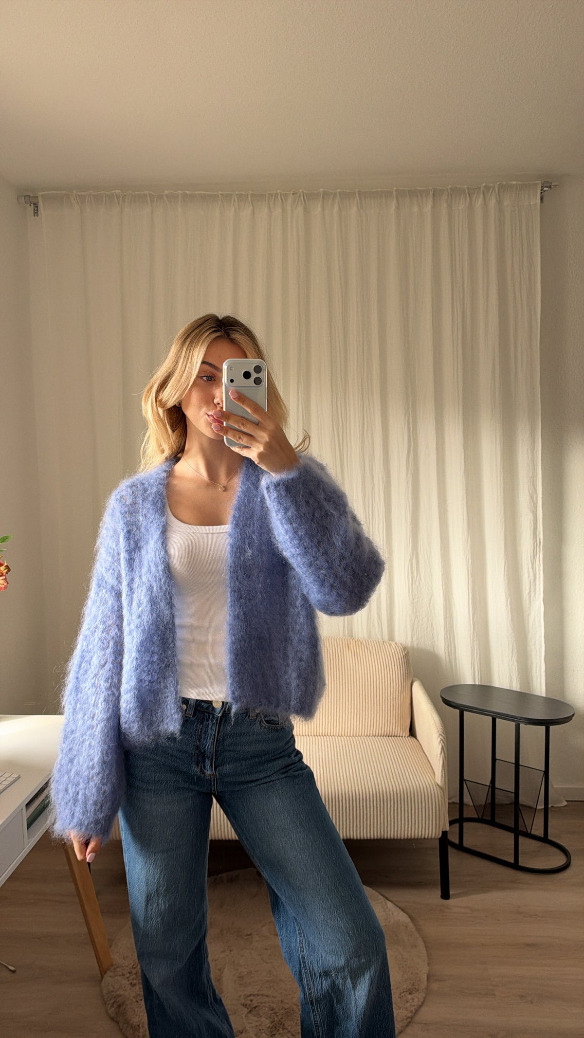 Cardigan- 80% Kid Mohair