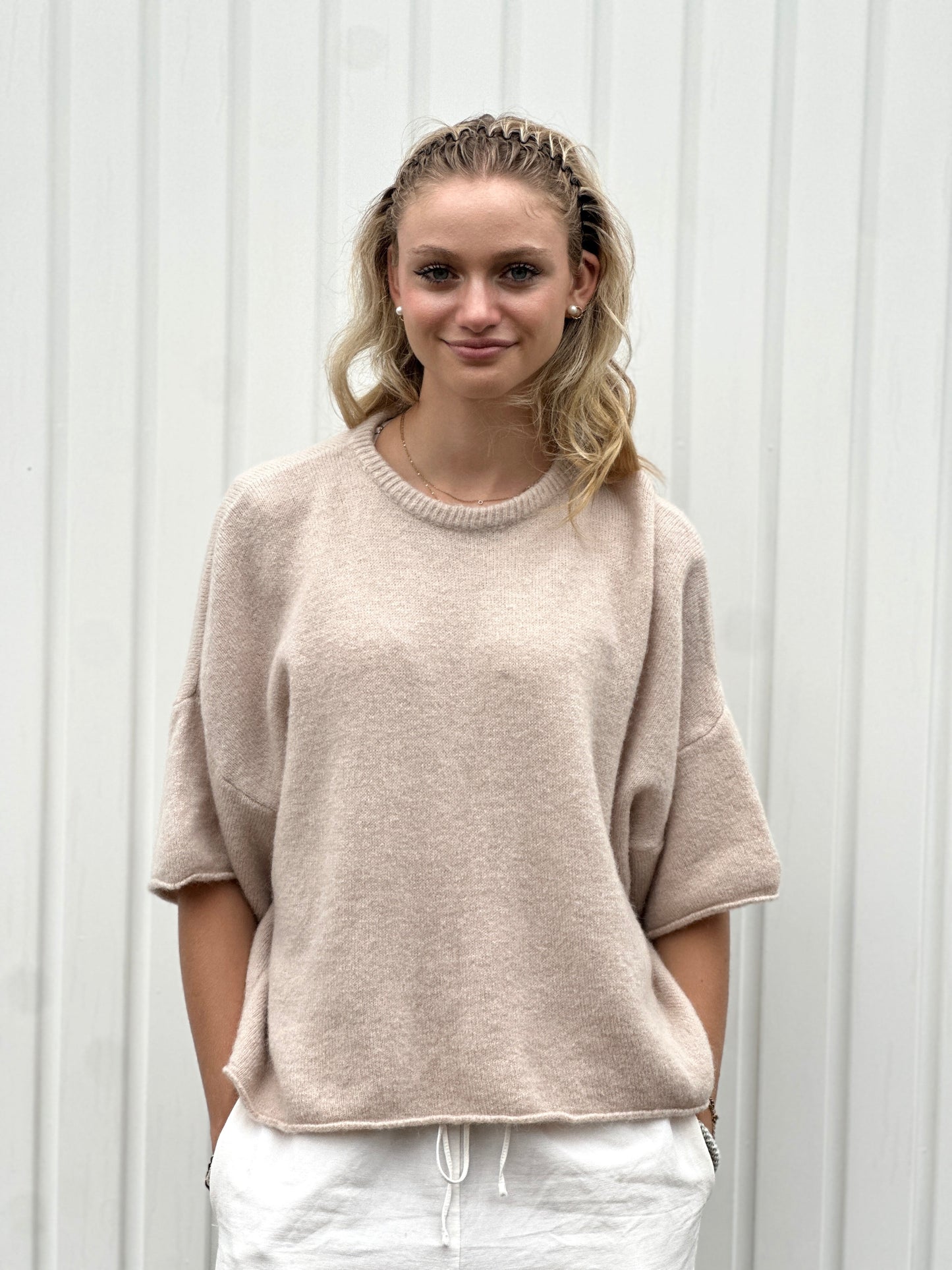 Kurzarmpullover