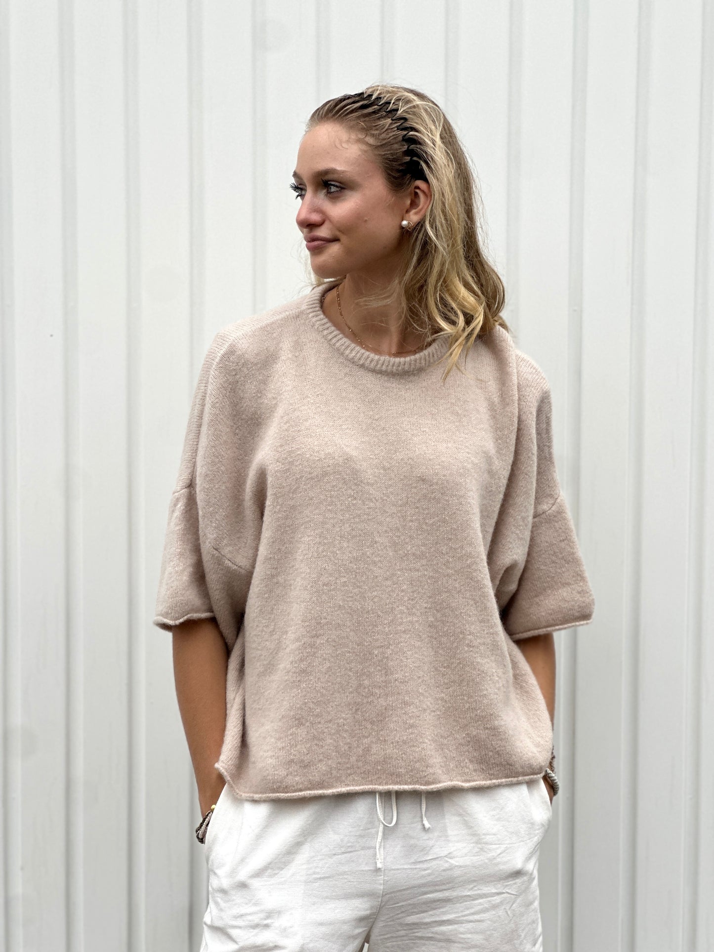 Kurzarmpullover