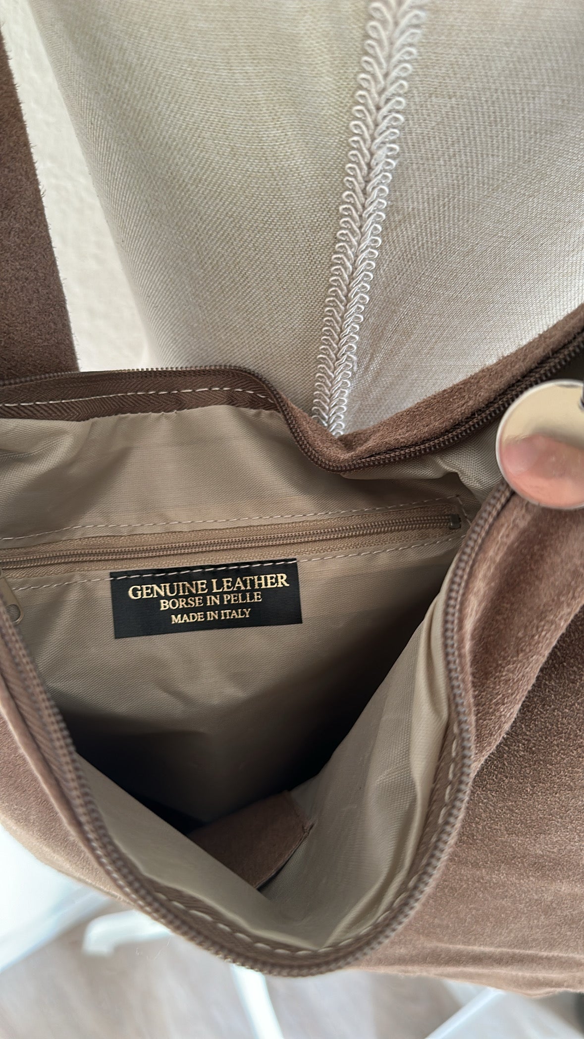 Wildleder Beuteltasche