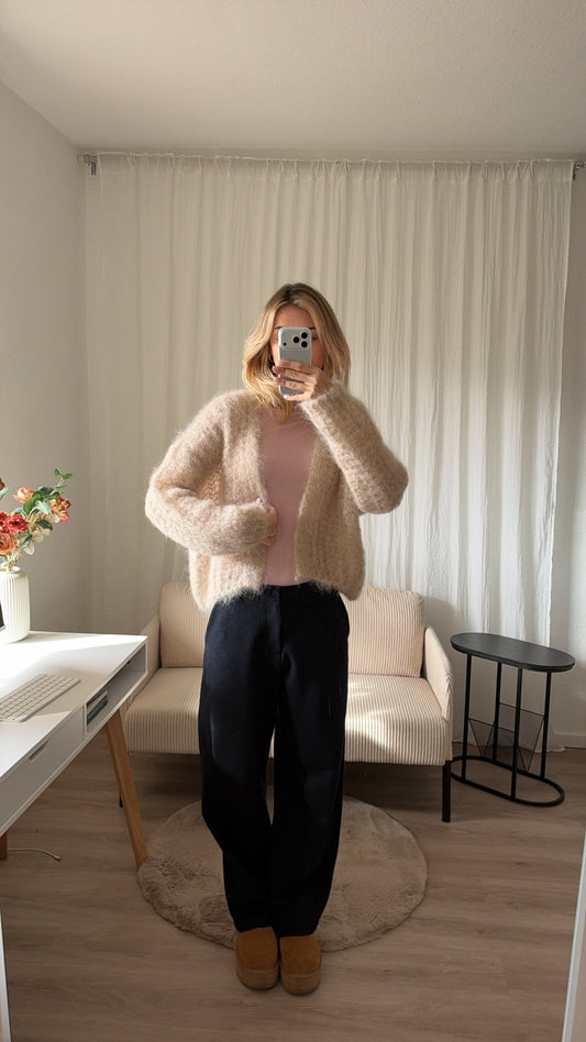 Cardigan- 80% Kid Mohair