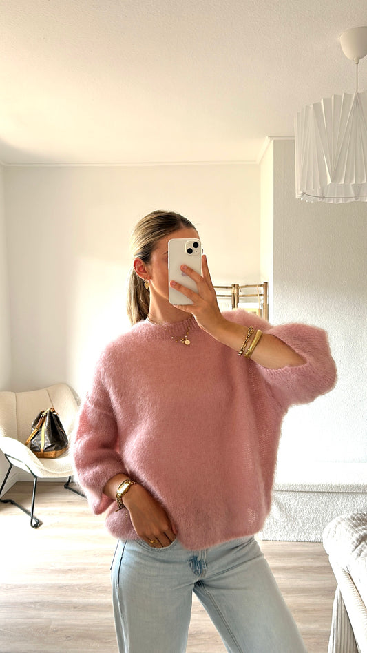 Mohair- Pullover mit 3/4 Arm