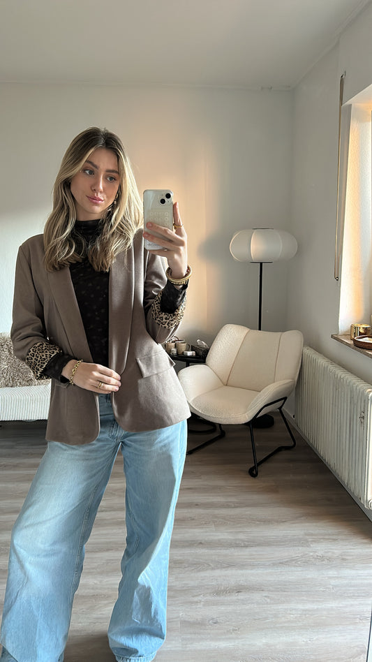 Blazer mit 🐆-Muster