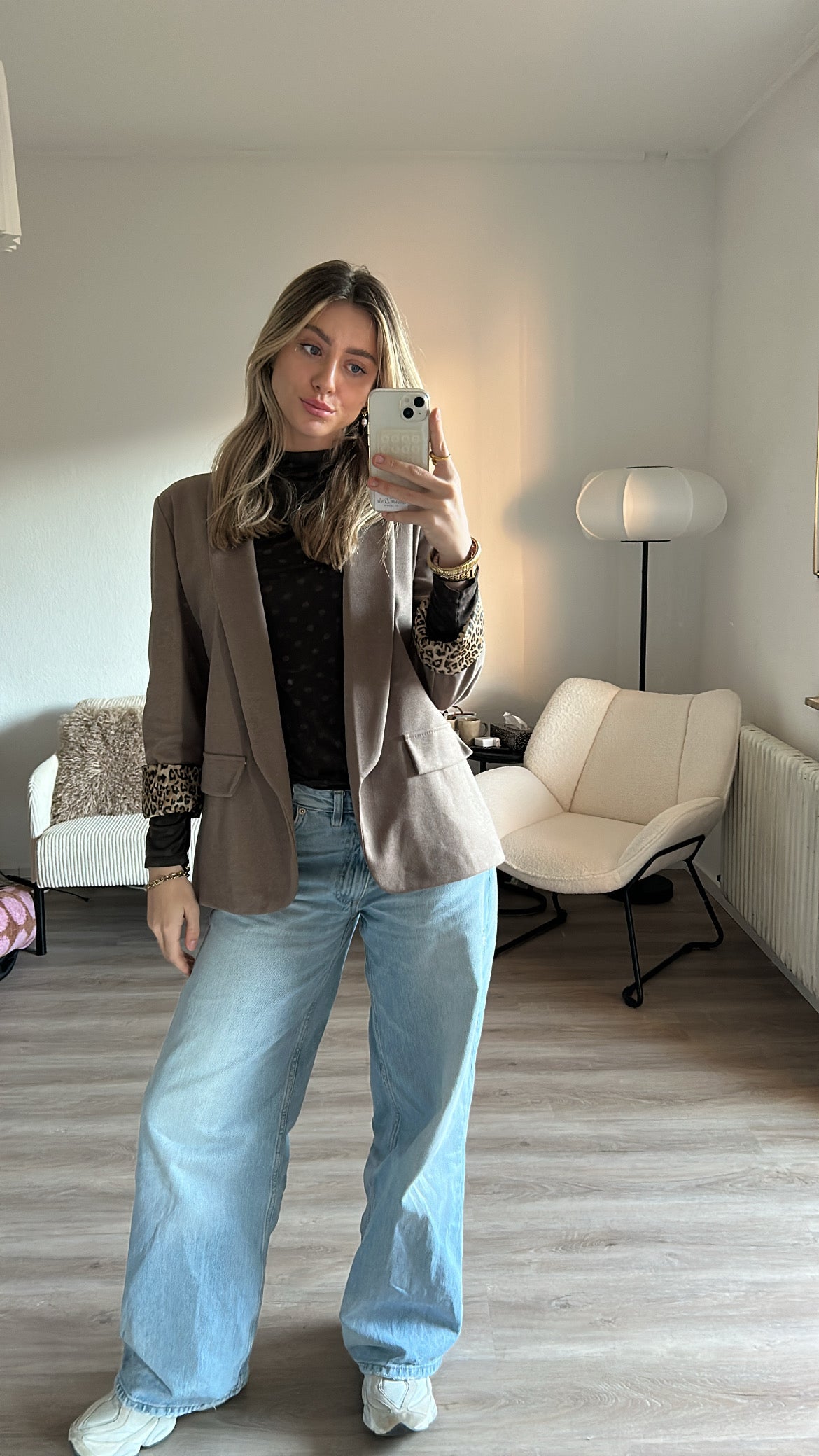 Blazer mit 🐆-Muster