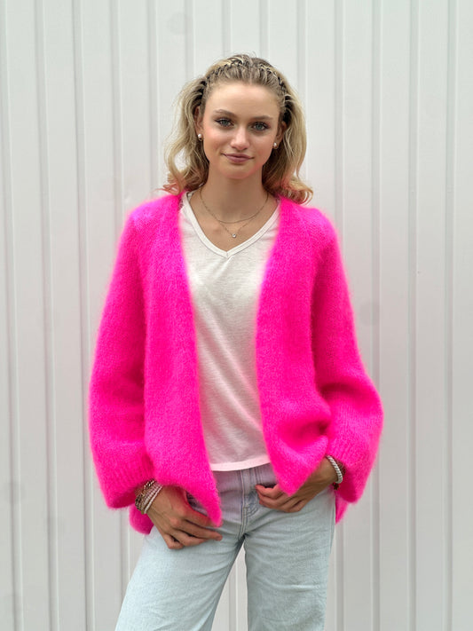 Mohair-Strickjacke