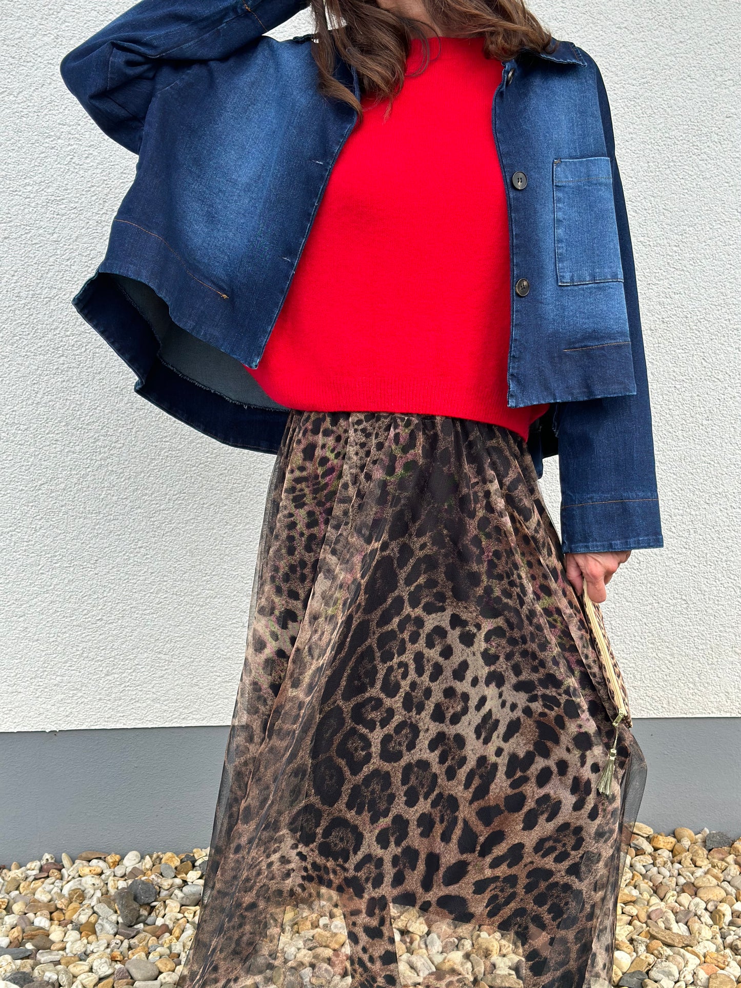 Denim Trenchcoat - kurz