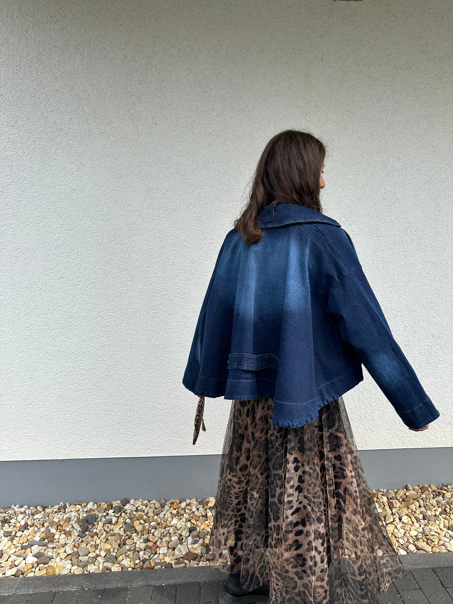 Denim Trenchcoat - kurz