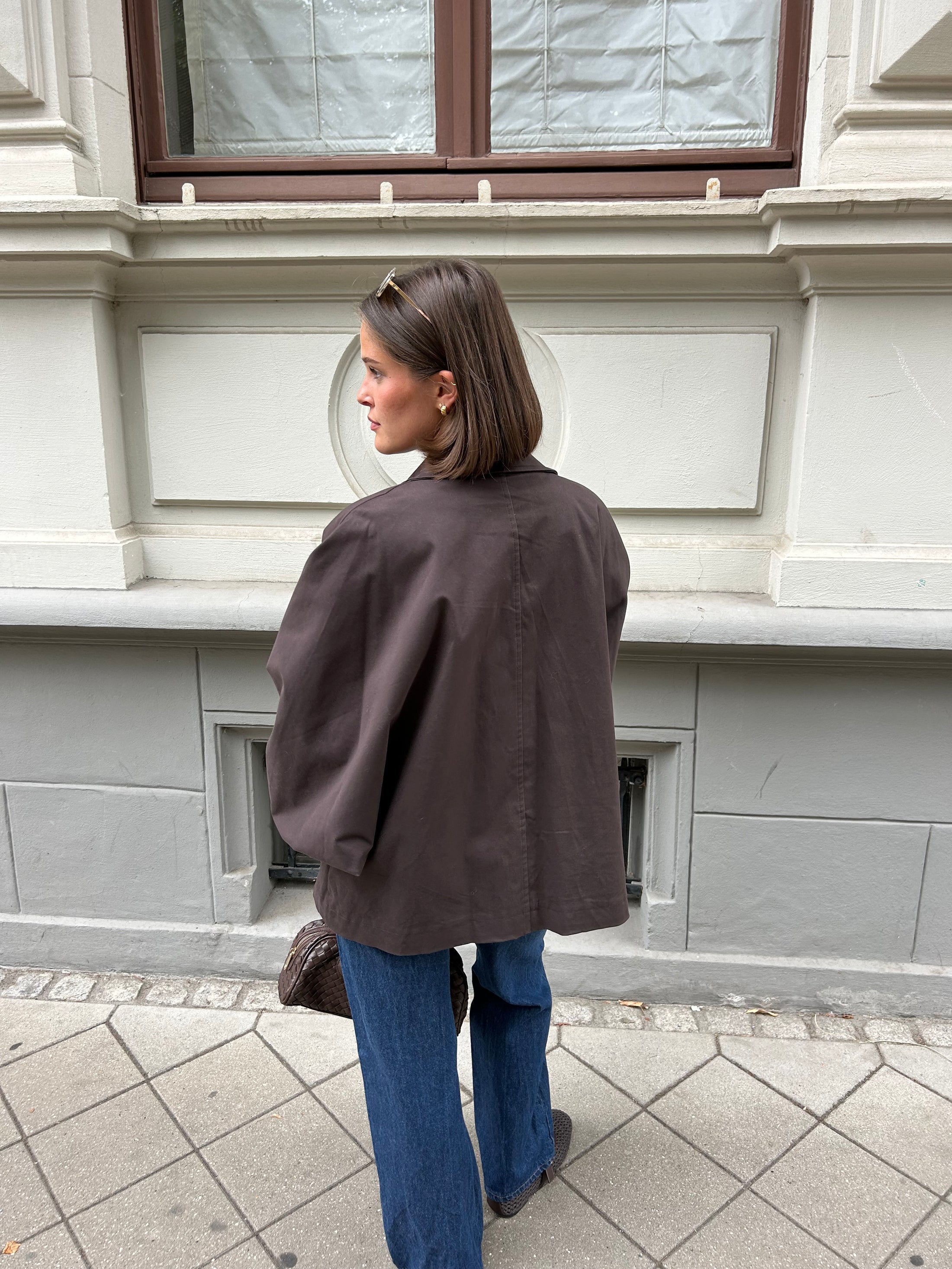 Trenchcoat mit Fledermausärmeln