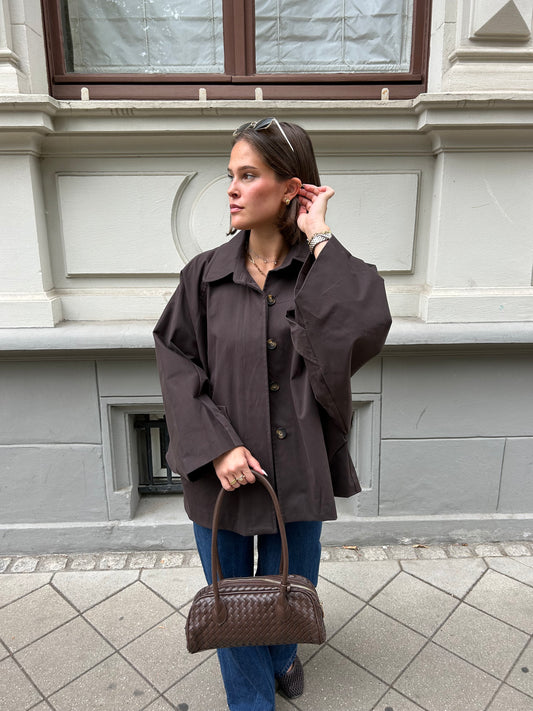 Trenchcoat mit Fledermausärmeln
