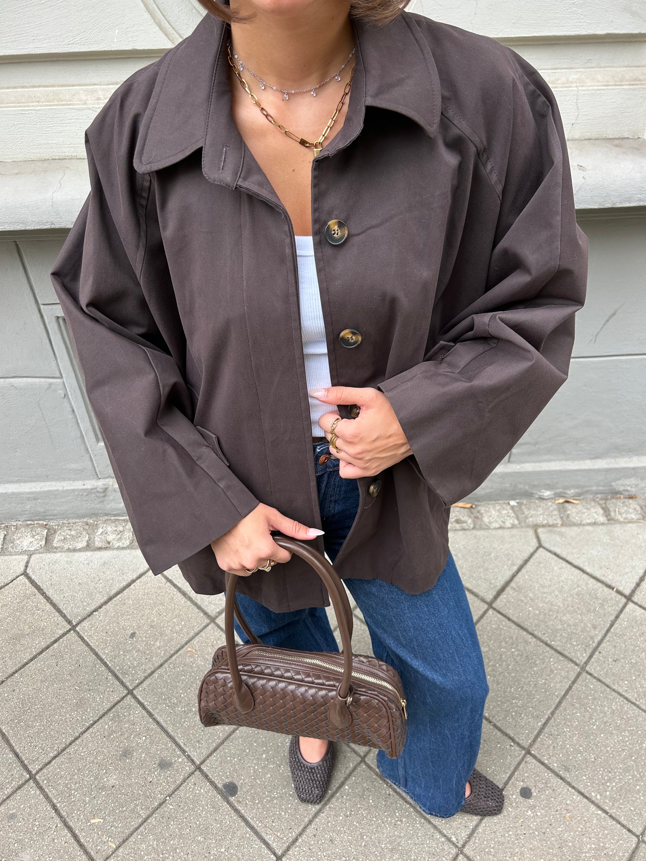 Trenchcoat mit Fledermausärmeln