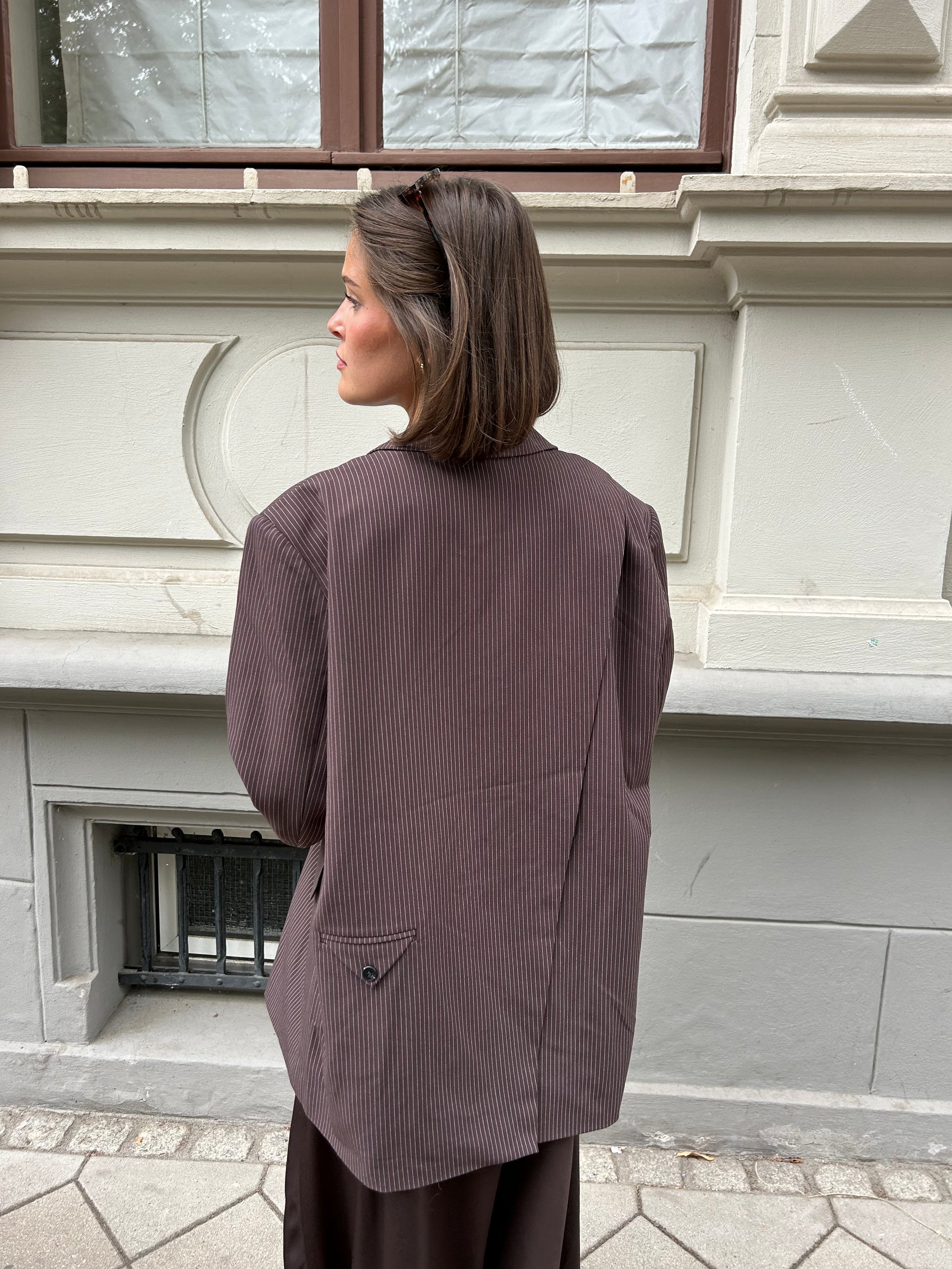 Oversize Blazer mit Nadelstreifen