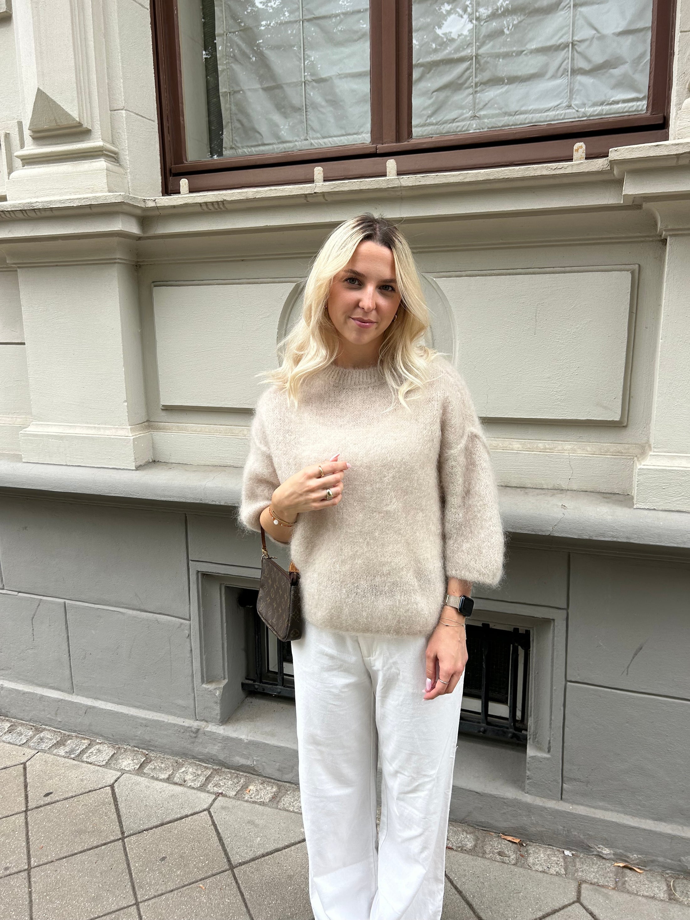 Kurzarmpullover- 80%Mohair